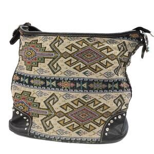 Montana West Handbag / Fabric and Studded Western Purse